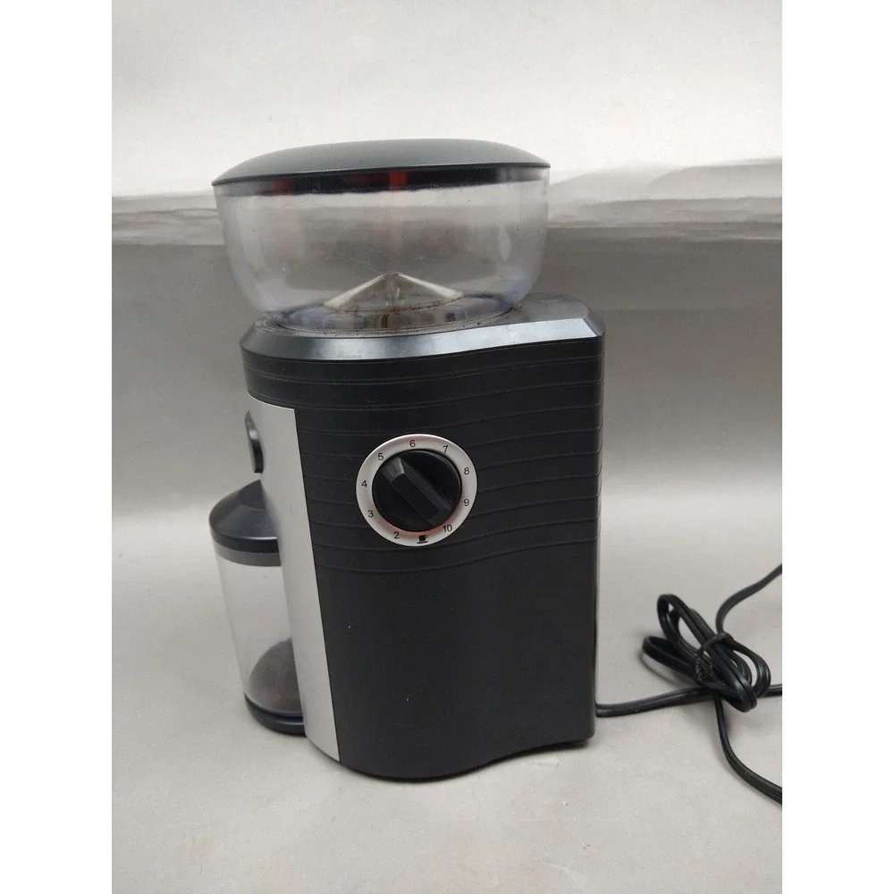 ESPRESSIONE PROFESSIONE CONICAL BURR COFFEE GRINDER BLACK/SiILVER MEC-5198 WORKS